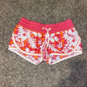 Floral pink board shorts